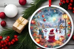 Baby it's Cold Outside Christmass Scene Ornament Sublimation Product Image 2