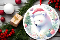Round Christmass Ornament Sublimation|Clipart Product Image 2
