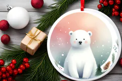 Round Christmass Ornament Sublimation|Clipart Product Image 2