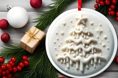 3D -like Christmas Tree with Melting Edges PNG File Product Image 1