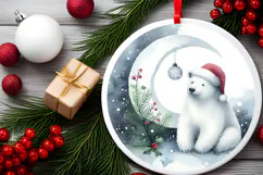 Round Christmass Ornament Sublimation|Clipart Product Image 2