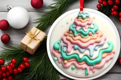 3D -like Christmas Tree with Melting Edges PNG File Product Image 2
