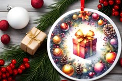 Gift Christmas Round Ornament Product Image 2