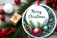 Holiday Glow Watercolor Round Christmas Image PNG Product Image 2