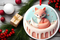 Round Christmass Ornament Sublimation|Clipart Product Image 2