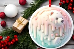Polar Bear Christmas Ornament Sublimation PNG Product Image 2