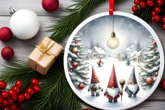 Winter Gnomes Round Ornament PNG Product Image 2