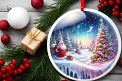 Melting Winter Scene with Santa Sublimation PNG Product Image 2