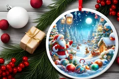 Melting Winter Scene with Santa Sublimation PNG Product Image 2
