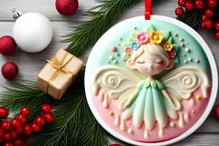 Christmas Fairy Ornament Sublimation PNG Product Image 2