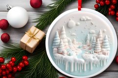 3D Winter Scene Ornament Sublimation PNG Product Image 2