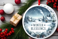 Winter Scene with Polar Bear Sublimation PNG Product Image 2