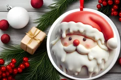 Santa Christmas Ornament Sublimation PNG Product Image 2