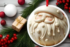 Santa Christmas Ornament Sublimation PNG Product Image 2
