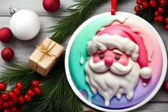 Santa Christmas Ornament Sublimation PNG Product Image 2