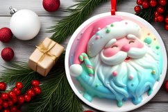 3D Santa Winter Ornament Sublimation PNG Product Image 2