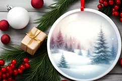 Melting Winter Scene with Forest Sublimation PNG Product Image 2