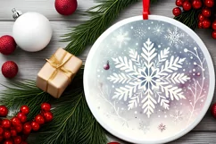 Snowflake Pastel Christmas Sublimation PNG Product Image 2