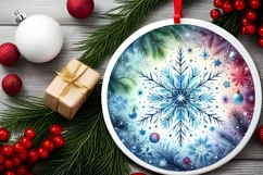 Winter Snowflake Ornament Sublimation PNG Product Image 1