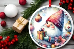 Colorful Gnome Ornament Sublimation PNG Product Image 1