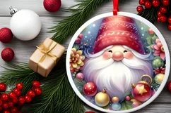 Colorful Gnome Ornament Sublimation PNG Product Image 1