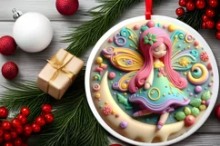 3D Fairy Ornament Sublimation PNG Product Image 2
