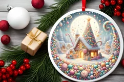 Christmas Candy Melting Edges Sublimation PNG Product Image 2
