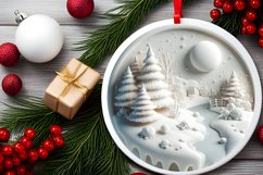 3D Winter Scene Ornament Sublimation PNG Product Image 2