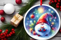 Round Christmass Ornament Sublimation|Clipart Product Image 2