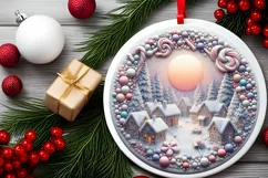 Pastel Christmas Scene Candy PNG Product Image 2