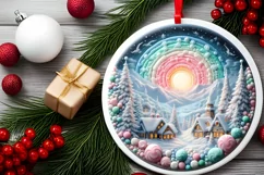 Christmas Candy Melting Edges Sublimation PNG Product Image 1