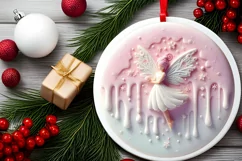 Christmas Fairy Ornament Sublimation PNG Product Image 2