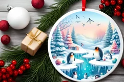 Round Christmas Ornament Sublimation|Clipart Product Image 2