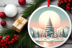 Pastel Christmas Scene Candy Digital Painting PNG Product Image 2