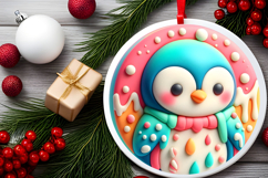 Round Christmass Ornament Sublimation|Clipart Product Image 2