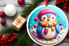 Round Christmass Ornament Sublimation|Clipart Product Image 2