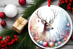 Colorful Polar Bear Christmas Ornament PNG Product Image 2