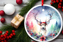 Round Christmass Ornament Sublimation|Clipart Product Image 2