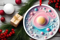 Winter Scene Ornament Sublimation PNG Product Image 2