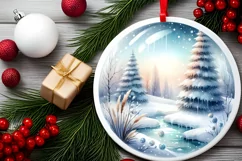 Cactus Round Ornament Sublimation PNG Product Image 2