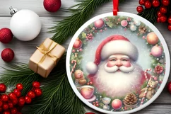 Round Christmas Ornament Sublimation|Clipart Product Image 2
