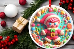 Santa's BOY Round Ornament Sublimation PNG Product Image 2