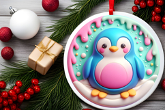 Round Christmass Ornament Sublimation|Clipart Product Image 2