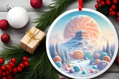 Colorful Candy Christmas Ornament Sublimation PNG Product Image 1