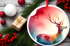 Round Christmass Ornament Sublimation|Clipart Product Image 2