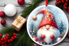 Centered Christmas Gnome Christmas Ornament Sublimation PNG Product Image 2