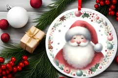 Round Christmas Ornament Sublimation|Clipart Product Image 2
