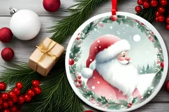 Round Christmas Ornament Sublimation|Clipart Product Image 2