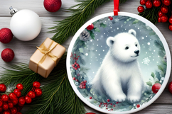 Round Christmass Ornament Sublimation|Clipart Product Image 2