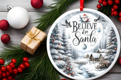 Round Christmass Ornament Sublimation|Clipart Product Image 2